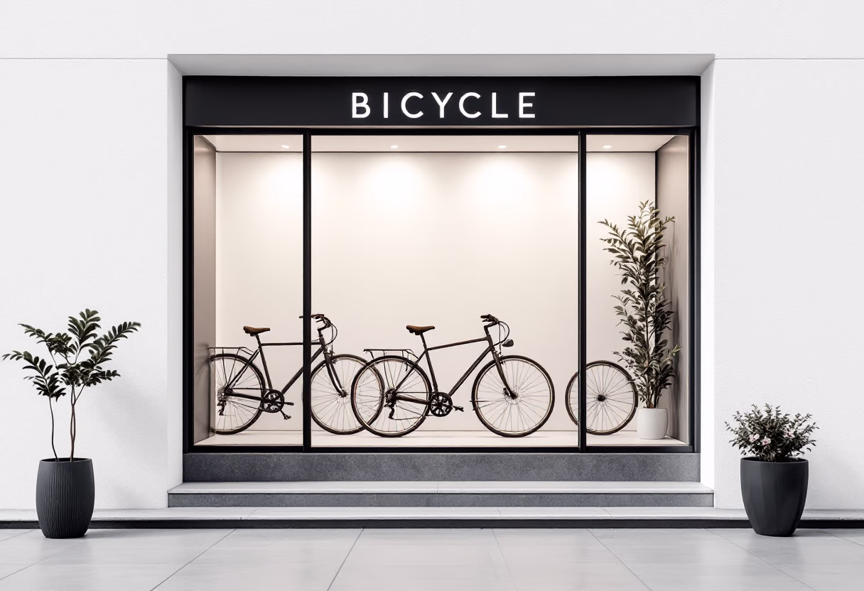 image of shop exterior (for a bicycle shop)